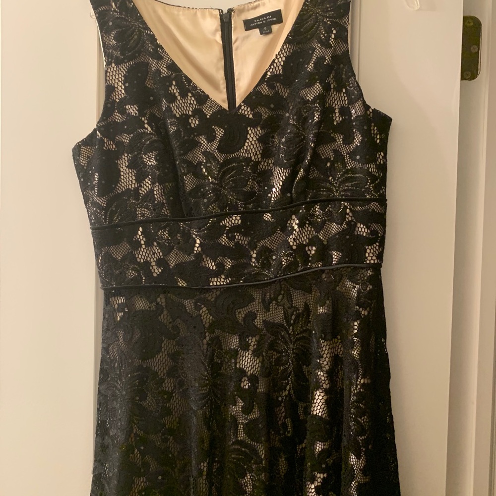 Sequined and Lace cocktail dress by Tahari